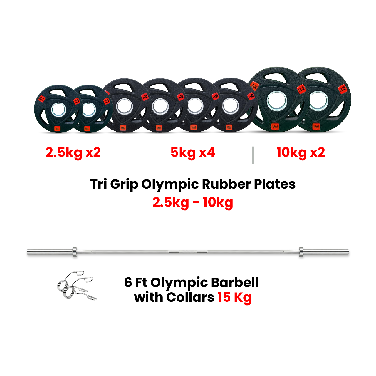 SQR01 Squat Rack Home Gym Bundle Offer  - 2 - Tri Grip Set