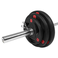 Thumbnail for Tri Grip Plates with 7 Ft Olympic Bar - 120 Kg Set - Bundle Offer