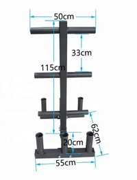 1441 Fitness Commercial Plate Rack and Bar Holder