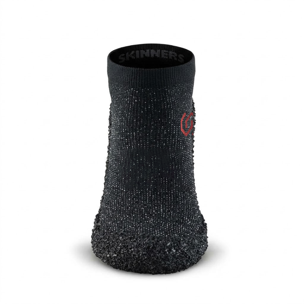 Skinners Socks - Ultra-Light for Running, Hiking, Yoga & Travel - Speckled Black