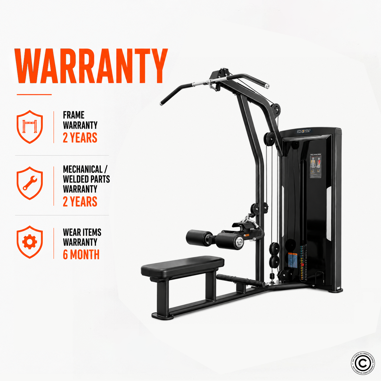 Insight Fitness Lat Pull Down and Mid Row - SA026
