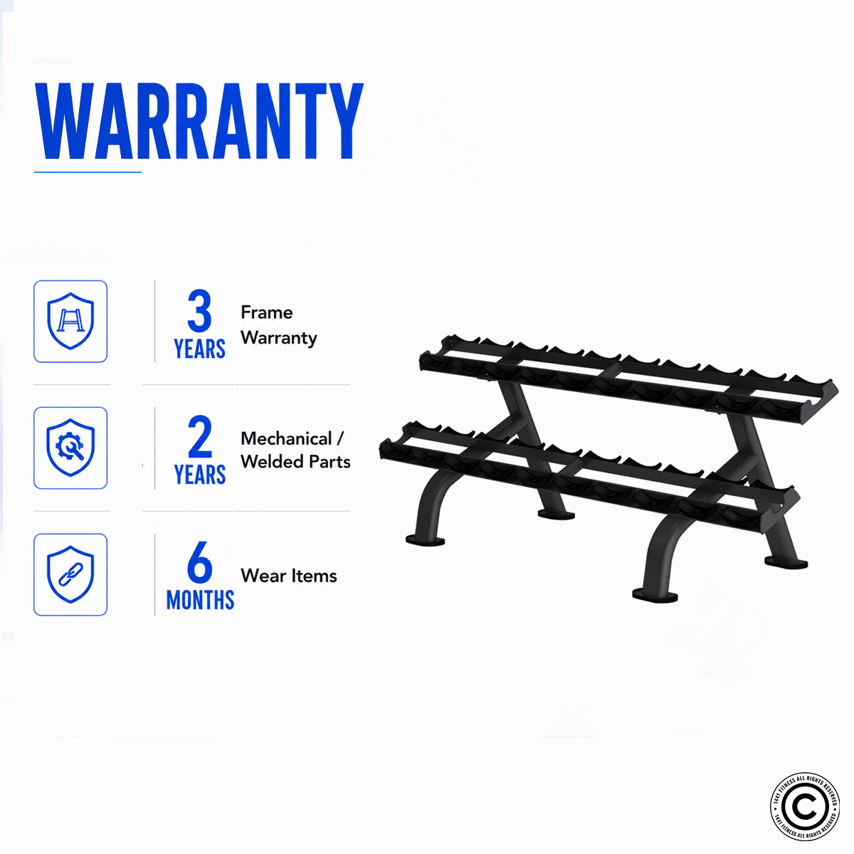 Insight Fitness 2 Tier Dumbbell Rack - DR012