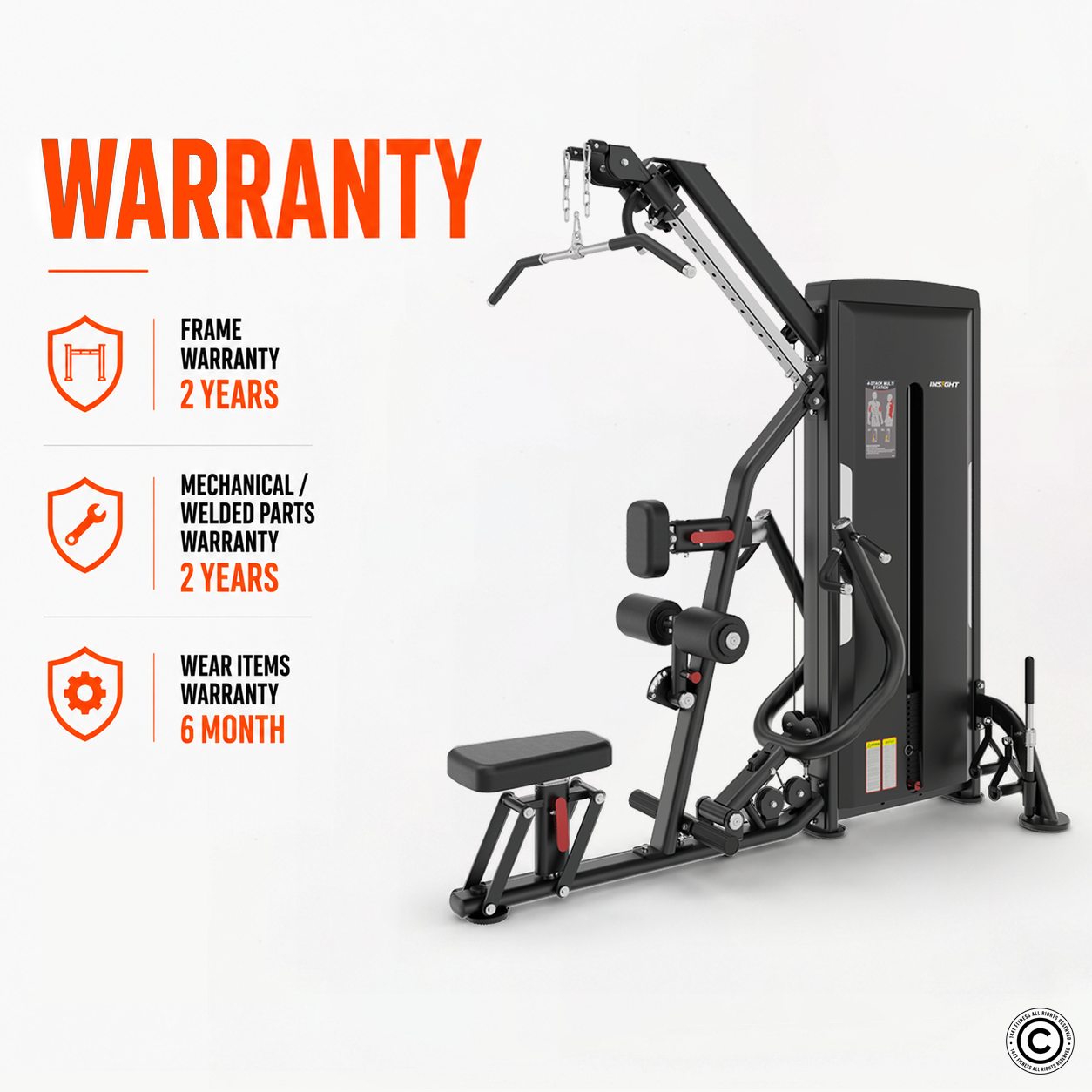 Insight Fitness Adjustable Pull down & Row - SA041