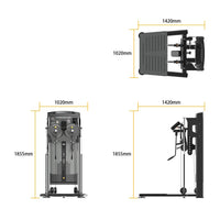 Insight Fitness Standing Multi Flight - BE8034 dimensions labeled on a white background