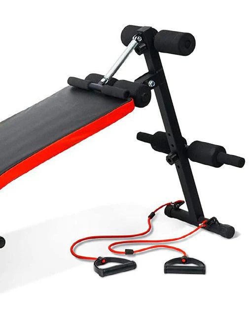 Adjustable Curved Sit Up Ab Bench with Leg Support - 0701A