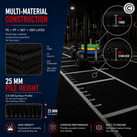 Thumbnail for Sled Track Grass with Marking - 10 x 2 Meters (Black)