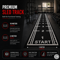 Thumbnail for Sled Track Grass with Marking - 10 x 2 Meters (Black)
