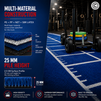 Thumbnail for Sled Track Grass with Marking - 10 x 2 Meters (Blue)