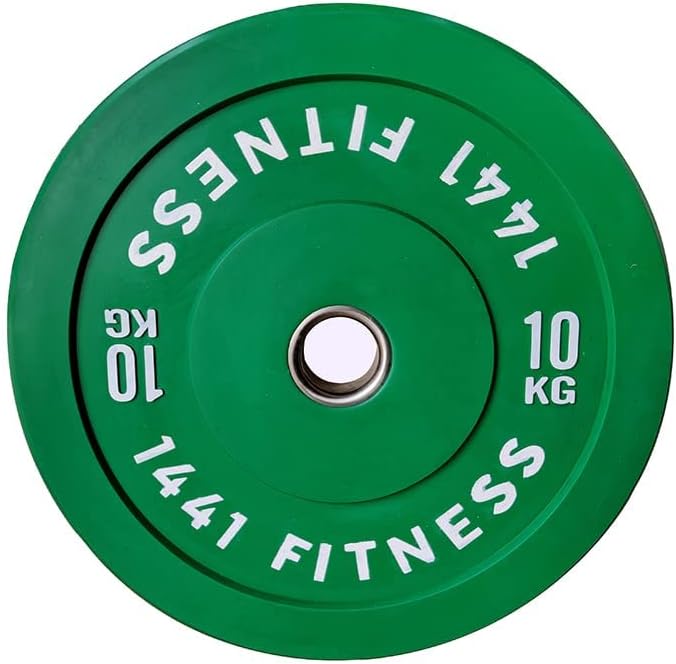 Color Bumper Plates with 7 Ft Olympic Bar - 80 Kg Set - Bundle Offer - 10KG