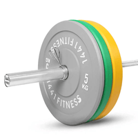 Thumbnail for Premium Color Bumper Plates with 7 Ft Olympic Bar - 120 Kg Set - Bundle Offer
