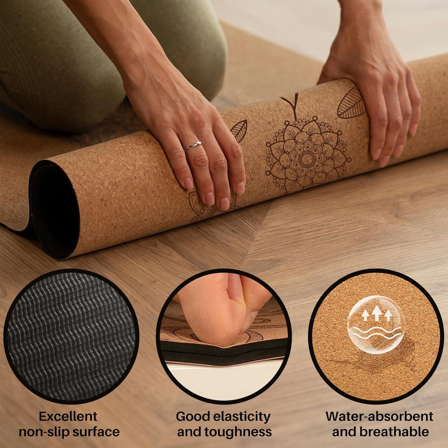 1441 Fitness Cork Yoga Set