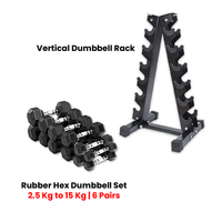 Thumbnail for J009 Multi Function Smith Machine Home Gym Bundle Offer  - 1 - Dual Grip - Hex Dumbbell set with Rack