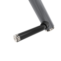 Close-up of a black and silver nsight Fitness Incline Chest Press - SH002 door handle on a white background