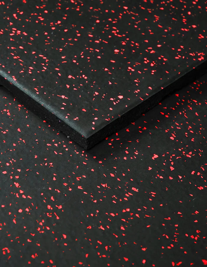 1441 Fitness Speckled Red Gym Flooring 100 x 100 (cm) - 20mm Thickness