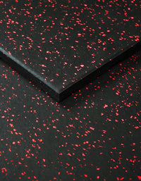 1441 Fitness Speckled Red Gym Flooring 100 x 100 (cm) - 20mm Thickness