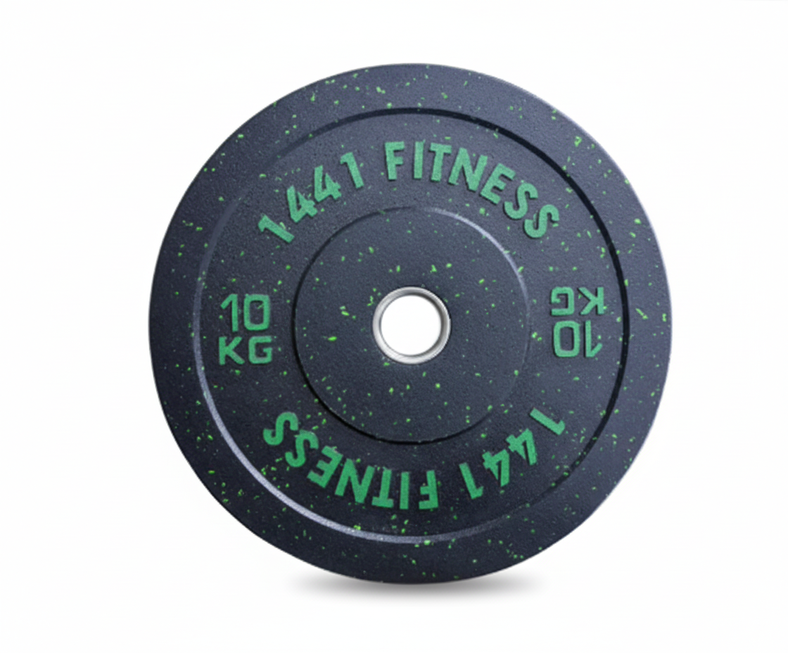 J612 Squat Rack Combo with Plate Set and Bench - Bundle Offer - Speckled Bumper Plate 10KG