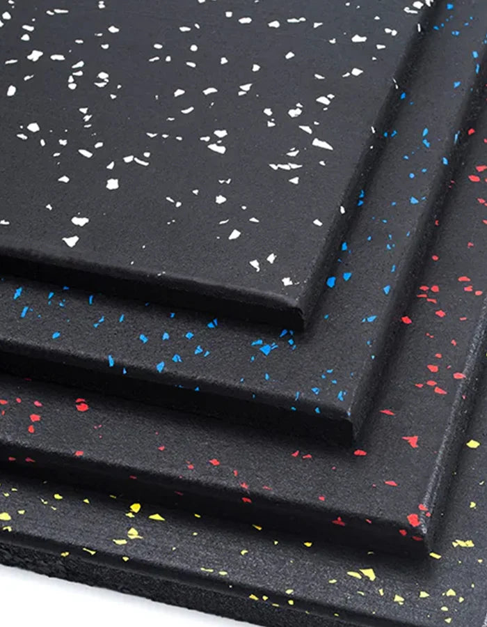 1441 Fitness Commercial Rubber Flooring for Gym 20 mm - 100 x 100 CM Speckled Blue