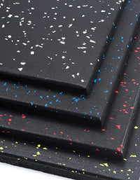 1441 Fitness Commercial Rubber Flooring for Gym 20 mm - 100 x 100 CM Speckled Blue