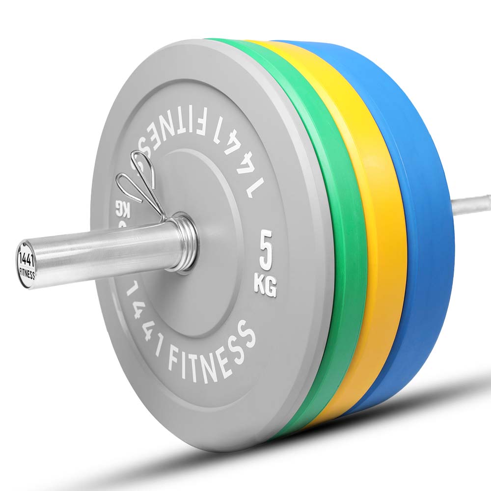 1441 Fitness Color Bumper Plate Set - 120 Kg
