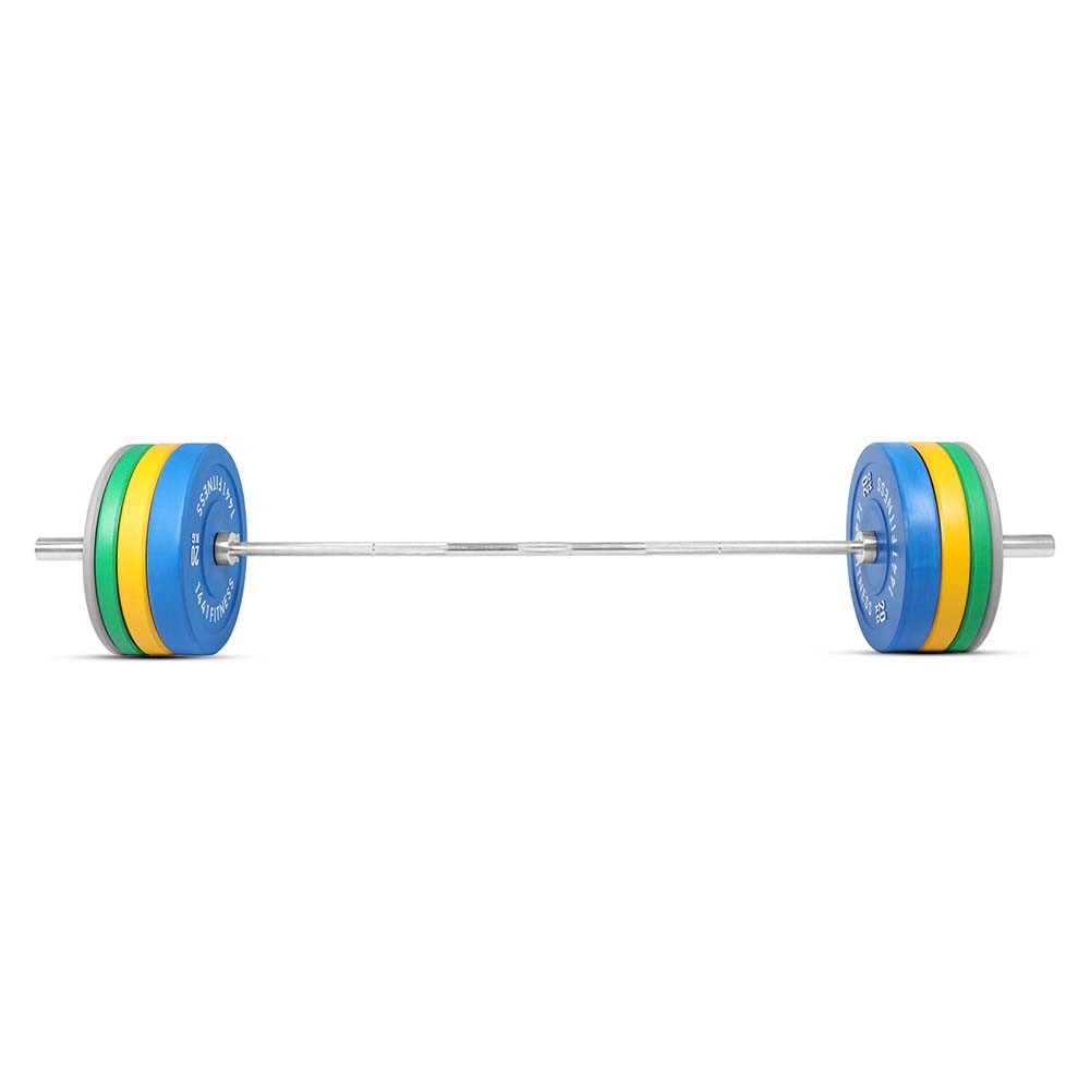 1441 Fitness Color Bumper Plate Set - 120 Kg