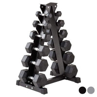 Hex Dumbbell Set with Dumbbell Rack