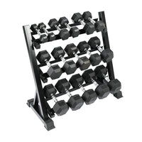 1441 Fitness Hex Dumbbells Set with Rack - 2.5 Kg to 20 Kg