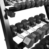 1441 Fitness Hex Dumbbells Set with Rack - 1 Kg to 10 Kg
