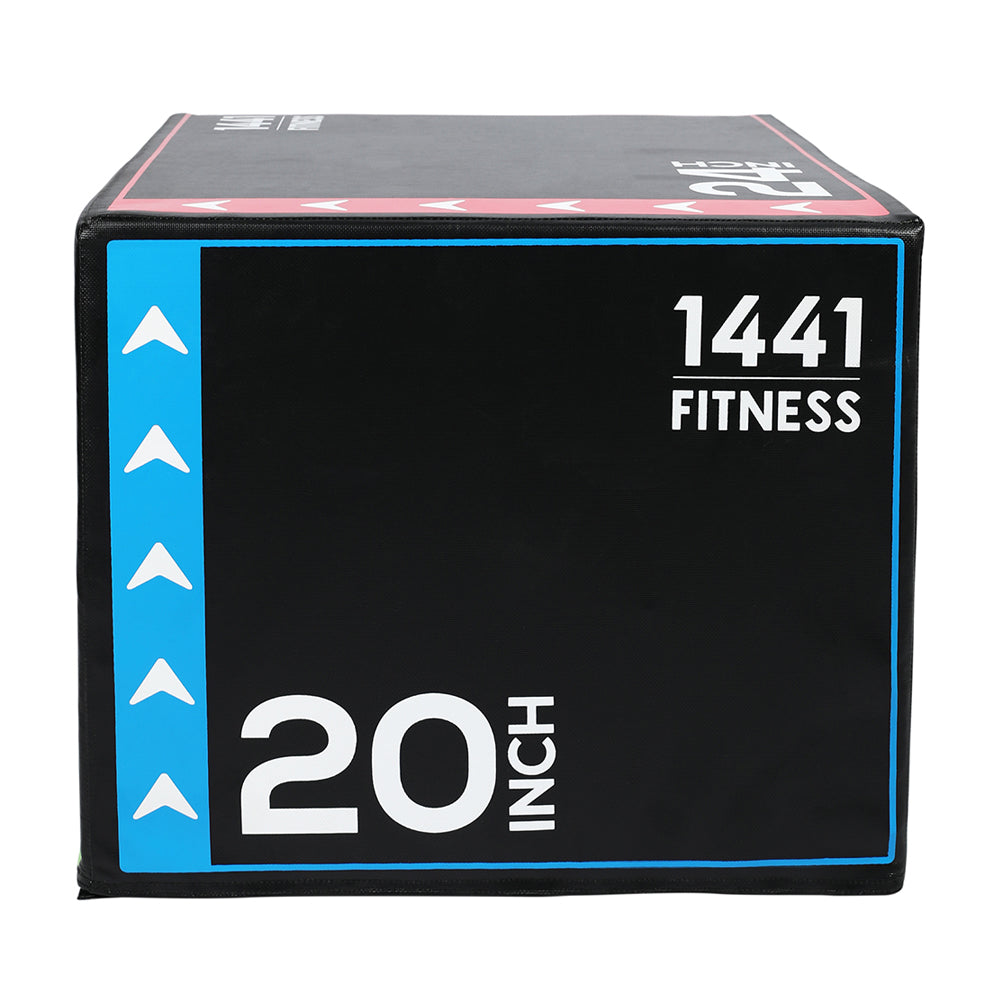 1441 Fitness - بريميوم - صندوق بليومتري رغوي 3 في 1 (صندوق تمرينات قفز)