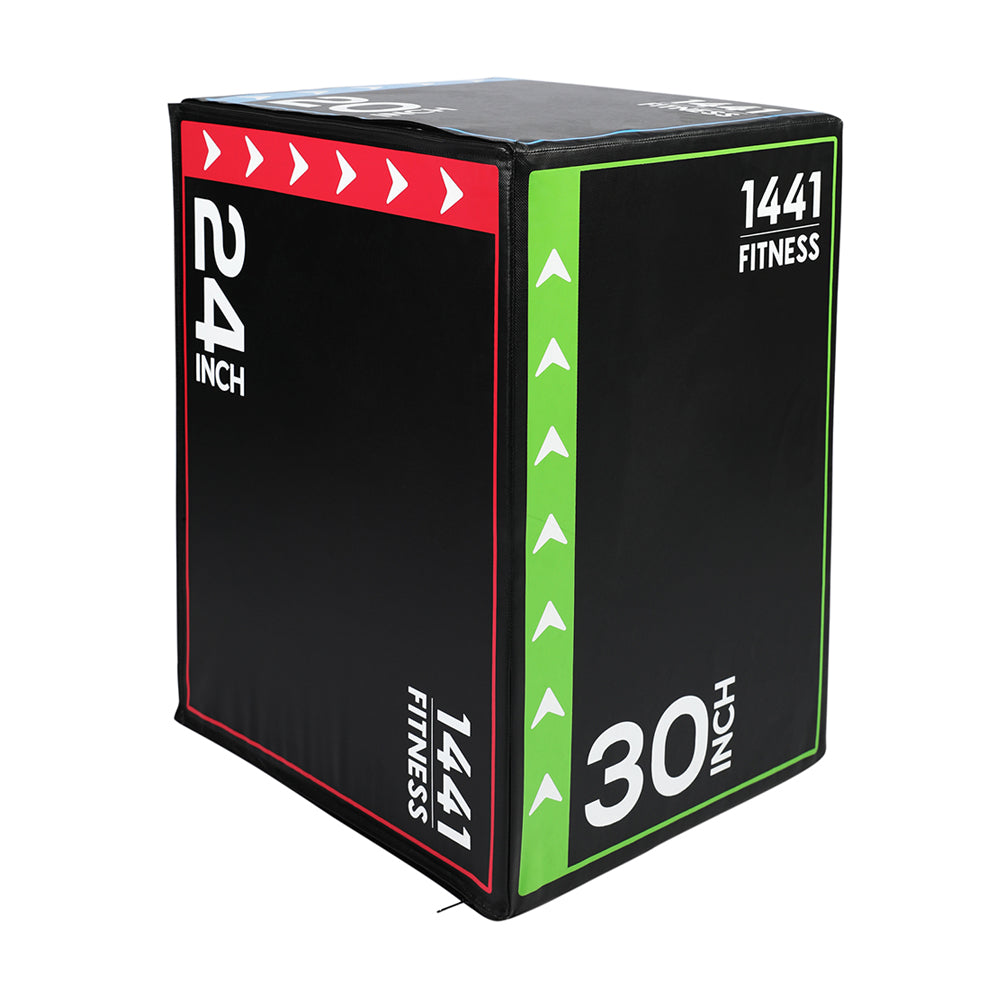 1441 Fitness - بريميوم - صندوق بليومتري رغوي 3 في 1 (صندوق تمرينات قفز)