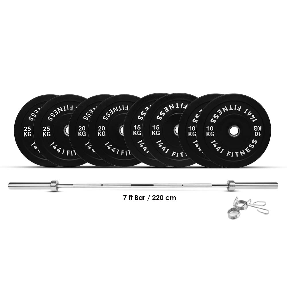 Olympic Bar with Rubber Plates