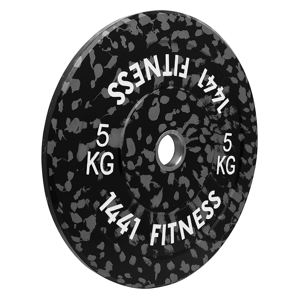 مجموعة قضبان أوليمبية بطول 7 أقدام مع ألواح ممتصة للصدمات مموهة - مجموعة 60 كجم | 1441 Fitness