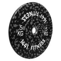 مجموعة قضبان أوليمبية بطول 7 أقدام مع ألواح ممتصة للصدمات مموهة - مجموعة 60 كجم | 1441 Fitness